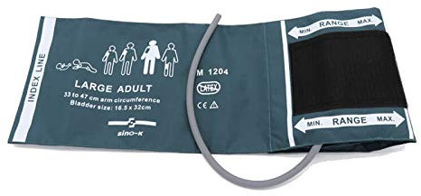 Sino-K Large Adult Reusable Blood Pressure Cuff Single Tube with Bladder 33-47cm CE/FDA Approved
