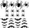 Volumoon 16 Pièces 3D Chauve Souris Halloween et 12 Pièces Araignée Autocollants, PVC, Decoration Murale Halloween pour Fête, Chauve Souris Autocollants, Araignée Décoration Halloween