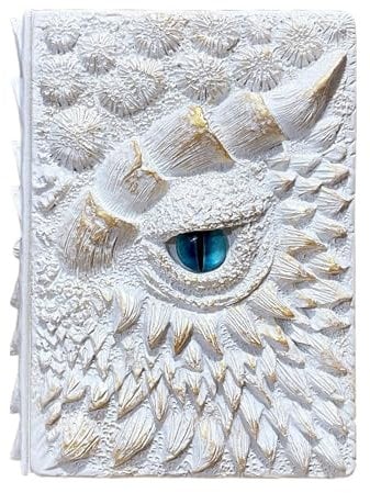 Fogukier Quaderno Dragon Eye, diario Dragon Eye - Quaderno con incisione in resina,Diario di scrittura vintage con copertina rigida, ornamento per la casa, decorazione di fantasia artistica per