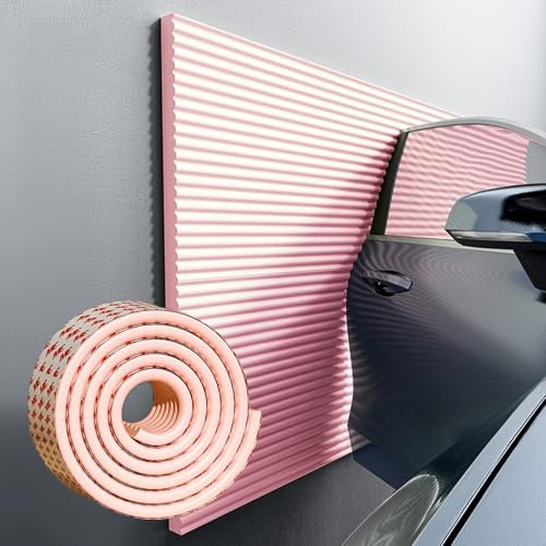 APMOE Garagen Wandschutz Garage Selbstklebend, für Auto Türkantenschutz, Garagen-Wandschutz Wandpolsterung, Kantenschutz Garage für Autotüren, Kann Geschnitten Werden Schaumstoff(Rosa,200 cm x 20 cm)