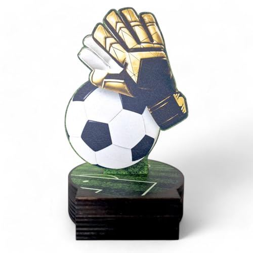 Trophy Monster Real Wood Grove Fußball-Torwart Award, vollfarbig bedruckt, aus nachhaltig bedrucktem 8 mm dickem Birkensperrholz, Größe 160 mm