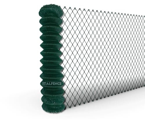 Italfence - Grillage simple torsion, galvanisé et plastifié, sans picots défensifs, Clôture de jardin, 25m (Toutes les hauteurs) [Ø2,70mm, 150cm]