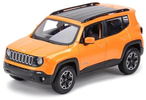 Für Statisches SUV Jeep Renegade SUV 1:24 Druckgussauto-Sammlung Modellsimulation Auto-Souvenir(Orange)