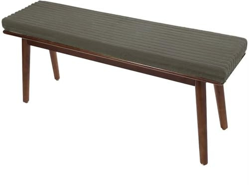 Bankauflage 180×35 CM, 5CM Dicke Cord Bankkissen, Waschbare Sitzauflage Sitzkissen Bank, Stuhlkissen Bankpolster, Gartenbank Auflage Outdoor, Sitzpolster Bankpolster für Küche Esszimmer, Dunkelgrau