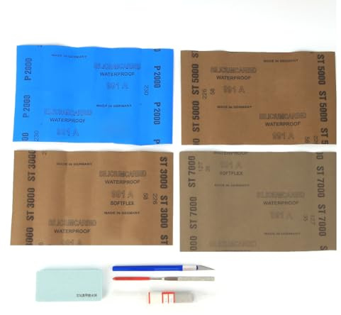 Baxnore DIY Hand Polishing Set Rubbing Strip Polish Paste Pen Knife Sand Paper Grinding File