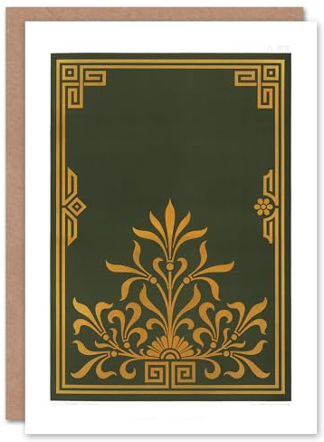 Artery8 GA and MA Audsley Art Card Antique Art Deco Botanical Pattern