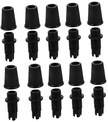 DEARMAMY Connettori per Cavi e Portalampada Bottiglia, Clip in Plastica Nera per Proteggere Cavo, 100 Pezzi, per Sospensione Lampade Fai da Te