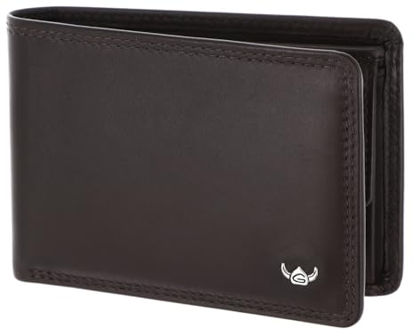 Golden Head Leder Geldbörse Polo RFID Protect Minischeintasche 1194 Dunkelbraun
