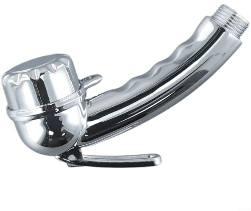 Handheld Shower Head with Stop Button, Chrome 1/2 Inch Connection for RV for Motorhome Camper Boat, Portable Camping Shower Attachment Head