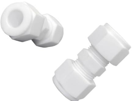 QLXIAOIA 5-teiliges PTFE-Reduzierstück mit Zwinge und Außengewinde, 1/16-Zoll-Ende for Öl-, Wasser- und Gasanwendungen(D1/16- D6mm)