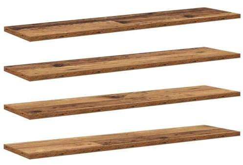 HETFTJN Libreria stretta 80 x 20 x 1,5 cm, 3 ripiani in legno marrone, moderna mensola per soggiorno, casa, ufficio, cucina, corridoio