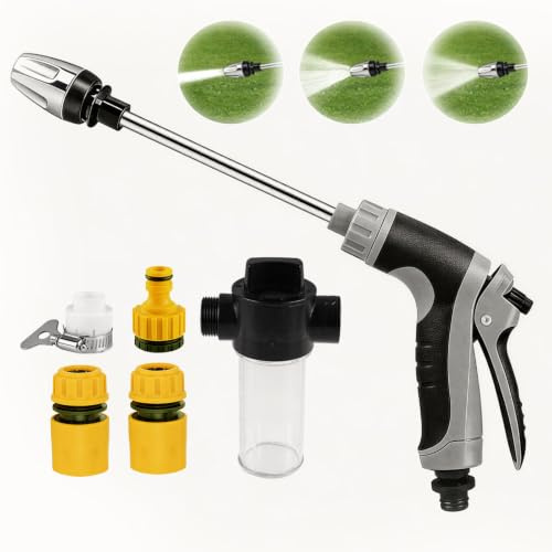 POP lina Pressures Washer Nozzles, Power Jet Pistola ad Alta Pressione per Tubo da Giardino, Ugello per Tubo Acqua, Pistola irrigazione Giardino Portatile, per lavaggio auto, giardino e terrazza