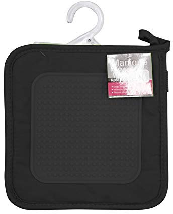 Ligne Decor 1790158 Cuistot Manique Polycoton/Silicone Coton Noir 19 x 19 cm