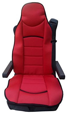 A1 1x Sitzauflage LKW-Sitz Sitzbezug Bezug Sitzschoner Rot Universal