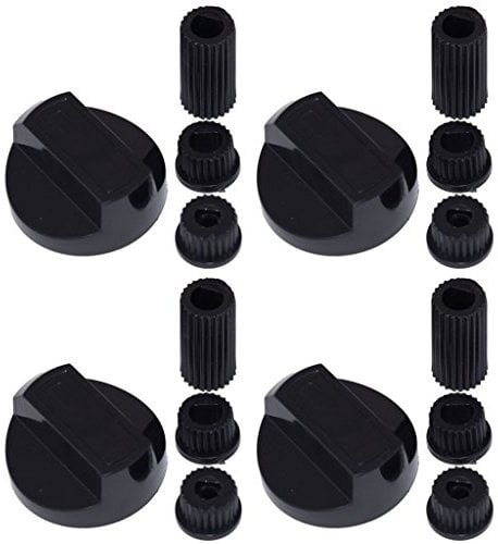 Ufixt Universal Black Control Knobs for Ovens, Cookers and Hobs (Pack of 4)