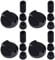Ufixt Universal Black Control Knobs for Ovens, Cookers and Hobs (Pack of 4)