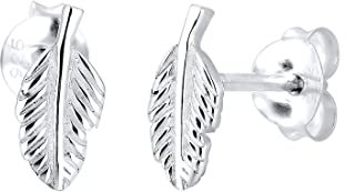 Elli Ohrringe Damen mit Feder Symbol im Boho Look in 925 Sterling Silber
