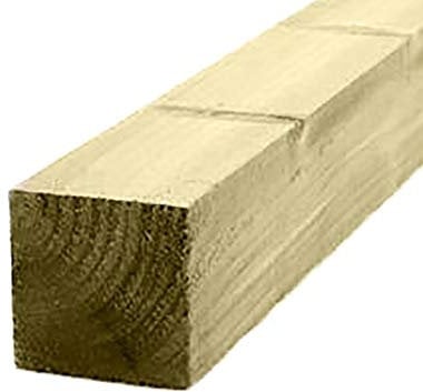 Ruby 4 x 4 (100mm) Pressure Treated Wooden Gate Fence Post 2.4m - Various Pack Sizes (4)