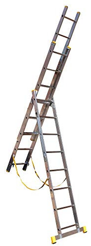 8 Rung 3 Section Stair Combi-All-in-One Extension Ladder, Step Ladder & Free Standing Ladders
