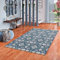 In & Outdoor Teppich Flachgewebe Carpetto Fliesenoptik Blau in 4 Größen