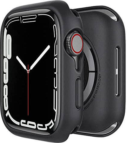 Caseology Nero Funda Compatible con Apple Watch 41mm Serie 7 / 40mm SE, Series 6 (2020), Series 5 (2019), Series 4 (2018) - Black