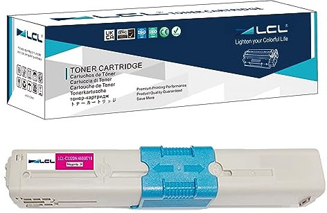 LCL Kompatibel Tonerkartusche C332dnw C332dn c332 MC363dnw MC363dn MC363 46508710 46508714 3000Pages (1Magenta) Ersatz für Oki MC363DN MC363 C332DNW C332DN C332 MC 363 DNW MC 363 N