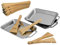 bremermann Grillpfanne inkl. Bambus-Schabern, Edelstahl (4er-Set)