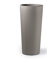 Veca Grand pot rond 'Clou' – Pot de fleurs de qualité supérieure – Taupe – 65 cm de haut x 30 cm de diamètre