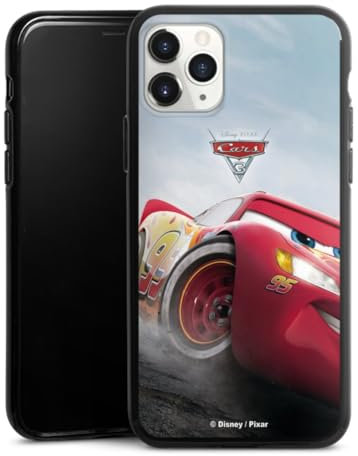 Silikon Hülle kompatibel mit Apple iPhone 11 Pro Case schwarz Handyhülle Lightning McQueen 95 Offizielles Lizenzprodukt Cars