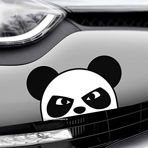 Adesivo in vinile per auto, finestrini, paraurti, con panda arrabbiato che sbircia