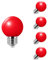 HUAMu 5 x E27 LED-Leuchtmittel, 2,5 W, Rot, 200 lm, entspricht Halogenlampen, 20 W, AC220 V-240 V