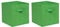 Redd Royal 2 PCS Folding Storage Boxes with Handle, Foldable Canvas Organiser Cube Basket Bin Storage Unit for Nursery Wardrobe Kids Room (Green, Pack of 2)