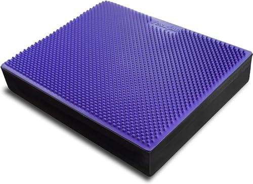 Yes4All Balance Pad Massage/Yoga-Pad mit Fußmassagematte für Physiotherapie und Fitnesstraining, geeignet für Zuhause, Arbeit, Rehabilitation – Lila