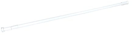 Douceur d'Intérieur, Tringle de Douche Extensible (75 < 115 cm) Hydro Blanc, Aluminium