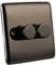Caradok 2 Gang LED Dimmer Switch - Black Nickel