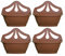 Fence Wall Planter Plant Flower Basket Pot Container Venetian Garden Box Plastic UK (Wall Planter 42 cm Terracotta, 4)