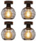 ZMH 4ER Deckenlampe Vintage Deckenleuchte Schwarz: E27 Lampenfassung Flurlampe Retro Treppenhauslampe Industrial Metall Lampenschirm für Flur Treppenhaus Balkon Gang Küche Schlafzimmer - ohne Birne