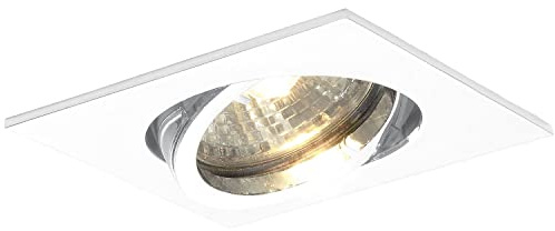 Molto Luce Deckenleuchte 230V Quad Einbaustrahler flach und schwenkbar, Alu Edelstahl weiß