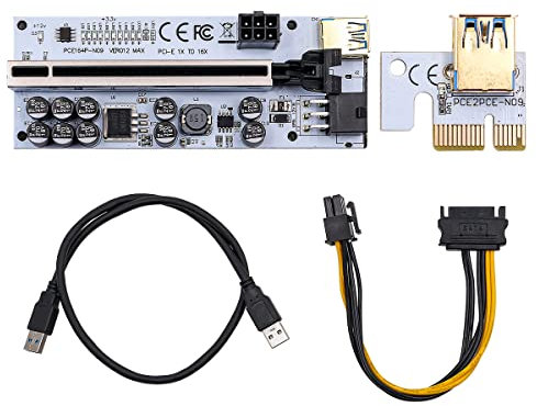 CENPEK Carte adaptateur PCI-E 1X vers 16X - Rallonge USB 3.0 - Carte graphique haute vitesse