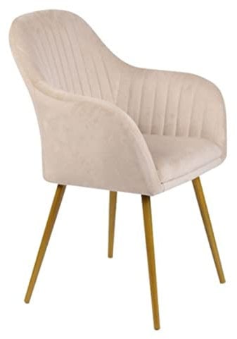 San Marco Sessel mit cremefarbenem Samtbezug und goldenen Eisenbeinen > 1 Sessel