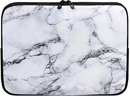 Micoklinlin Housse de protection pour ordinateur portable 17 - En néoprène - Étanche - Avec fermeture éclair personnalisée - Blanc