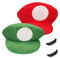 ZOOMPIL Klassische Cappy Cap, Cosplay kostüm zubehör, Mütze rot und grün perfekt für Karneval Halloween Cosplay Kostümdekoration für Jungen Mädchen Kinder Erwachsener