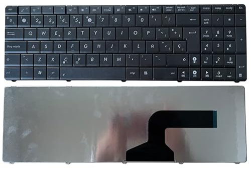 BAETI Tastiera Spagnola for A-su-s N53S N53SV K52F K53S K53SV K72F K52 A53 A52 U50 G51 N51 N52 N53 G73 Nero SP Tastiera del Computer Portatile (Sostituzione Tastiera)