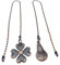 perfk 2x Deckenventilator-Verlängerungs-Zugkette, Deckenventilator-Zugketten-Set, Ornamente, Kugel mit Verbindungsstück, Licht-Zugkette für, Rötlich-braun