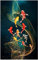 HTWLMM Koi Fisch Leinwand Malerei Rot Koi Fisch Landschaft Bilder Feng Shui Poster Kunstdruck für Wohnzimmer Schlafzimmer Wandbilder Deko Rahmenlos (30X60CM,A-1)