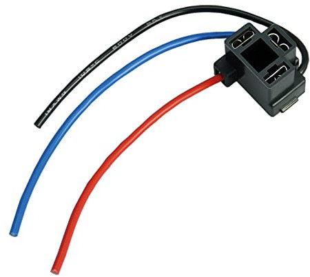 L & P Car Design 1x H4 Lampen Stecker Fassung Sockel Lampenfassung Lampensockel Lampenstecker P43t *angewinkelt* 90 Grad mit Kabel für Lampen Glühlampen Glühbirnen