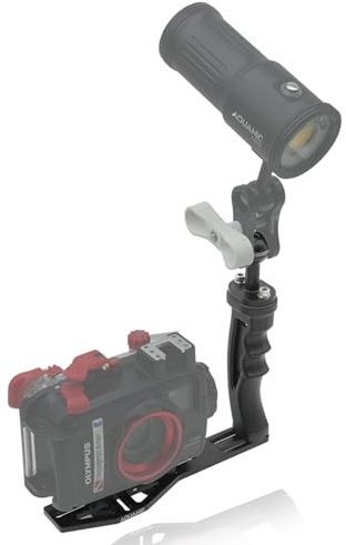 Nitescuba NS10 Unterwasserkameraablage ausziehbarer Griff Griffe Halterung für gopro,pt059,rx100 uw kameragehäuse universeller weicher uw Griff mit Aluminium und gummimaterial