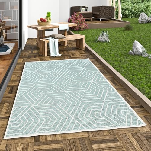 Pergamon In & Outdoor Modern Flachgewebe Teppich Ottawa Modernes Design | Wetterfest, Pflegeleicht