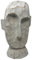 Dadeldo Living & Lifestyle Dekofigur Statue Kopf Keramik Weiss 40cm Dekoration