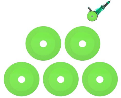 Serlium 5 Stück Glastrennscheibe für Winkelschleifer, Geringer Geräuschpegel 1mm Schneidklinge, Ultradünnes Sägeblatt Trennscheiben für Glaskeramik Jade Kristall Flaschen